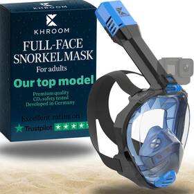 Khroom B0bgml2yjy Full Face Snorkel Mask Adults Co2-safe Snorkeling For 3x