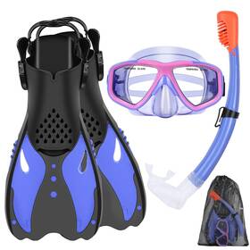 B0c36xw98k Kuyou Youth Snorkel Set Ages 7-16 Anti-fog Mask Full Dry Top Adjustable