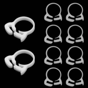 Lxmy4170 Lc Lictop 10pcs Heavy Duty Speedy Double Snap Grip White Nylon Plastic Hose C