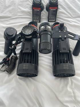 S1pro Lefeet Dual S1 Pro Underwater Scooter Bracket Flashlight 8000lumens Compass