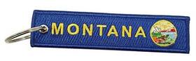 Mn205-f-mt-1-a Luso Aviation Montana State Flag Key Chain 100% Embroidered