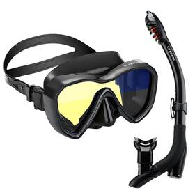 Luxpard B07v2bctw2 Snorkel Set Anti-fog Panoramic View Mask And Anti-leak Dry