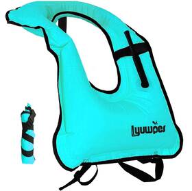 B07c91x42q Lyuwpes Adult Inflatable Snorkel Vest Jacket Free Diving Swimming Blue