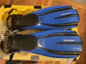 410001sar Mares Avanti X3 Open Heel Fins Blue Size Regular