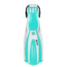410012bnr Mares Avanti Super-channel Open Heel Fin With Bungee Strap Regular White/aqua