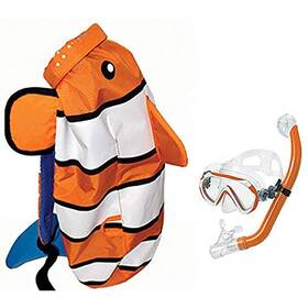 B088bmhh5j Mares Head Sea Pals Junior Dry Snorkel Mask/snorkel Combo Kit For Kids 8-12