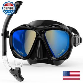 B0f2mqjzxs Melumilu Snorkeling Gear Adult Dry Snorkel Set Blue Electroplated 180 Panoramic