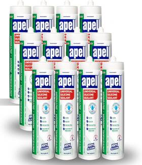 Ss700 Mitreapel 769613972882 Apel All Purpose Clear Silicone Sealant Waterproof 12 X Pack 10.5 Fl Oz