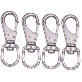 Mixiflor 605556624894 Stainless Steel Swivel Eye Snap Hook 4 Pack 3.5 Inch Heavy Duty Scuba Divi