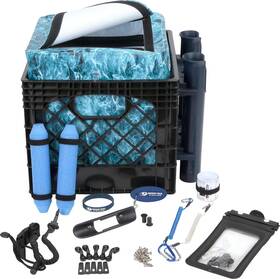 Mossy Oak 412287344621 Kayak Storage Crate With Dry Bag Fishing Accessories Kit And Rod