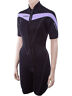 N-a Henderson Black Lavender Womens Thermoprene Front Zip Shorty 0749819581019