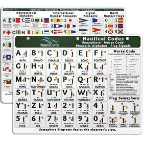 Nauticards 197644984169 Nautical Flags And Codes Quick Reference - Guide 11 Inch L X 8.5 W Multicolored