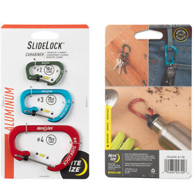 Csla234-a1-r6 Nite Ize Slide Lock Carabiner Aluminum Combo 3 Pack Assorted