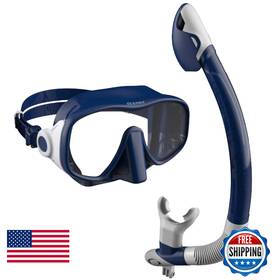 B0g2tc18g2 Oceanic Snorkel Combo Set Adult Premium Snorkeling Gear For Adults Dry-top