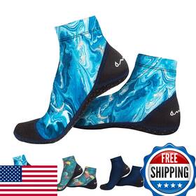 B09vpklkvh Omgear Water Socks Beach Sand Volleyball Wetsuit Fins Booties Aqua Shoes