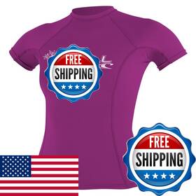 B004i44knc Oneill Oftneill Womens Basic Skins Upf 50 Short Sleeve Rash Guard Fox Pink Xl