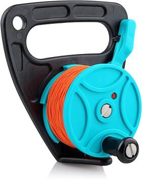 Ree-02 Owekfifv Scuba Dive Reel With Thumb Stopper 150-foot High Visibility Blue Orange Line