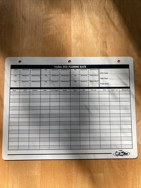 60229 Padi Tecrec Dive Planning Slate Product No. Ver 1.0 Rev. 9/12