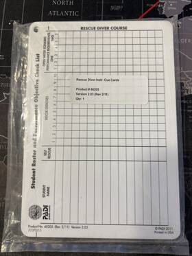 Obws-60205 Padi Rescue Diver Cue Cards 2.03 English