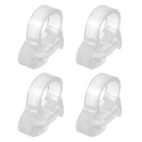 Pta240912tt000816eu Patikil 4 Pcs Plastic Hose Clamps 1/2 Inch Heavy Duty Speedy Double Snap Gri