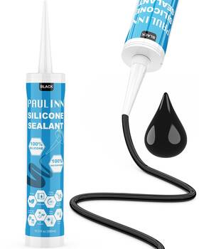 Ap9123 Paulinn Silicone Sealant Black 100% Caulk Waterproof 1 Pack