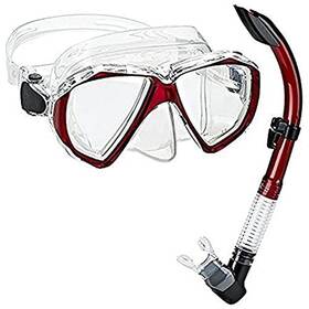 B00jxp4mma Phantom Aquatics Velocity Scuba Snorkeling Mask Snorkel Set Red Paqvmsc-rd-pp