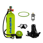 Professional Dedepu Scuba Diving Kit Full Face Snorkel Mask 2.3l Air Oxygen Tank