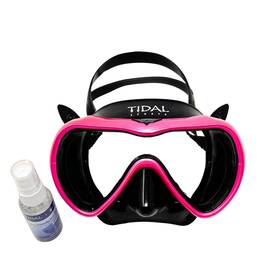 Proshot 854159007515 Single-lens Tidal Mask Hot Pink With Clear Lens Black Skirt