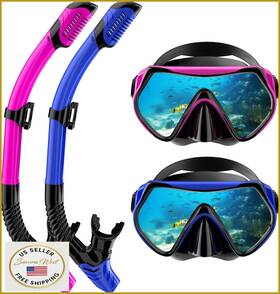 B0fpb3zv32 Qheng Adult Snorkel Set Dry Top Scuba Diving Mask 180 Panoramic View
