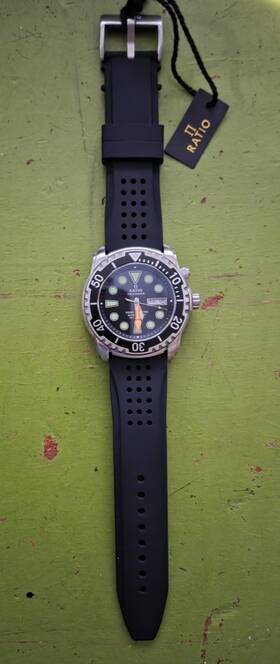 Ratio Freediver 1068ha90-34va-blk-v02 Helium-safe Dive Watch Sapphire Crystal Automatic 1000m V2