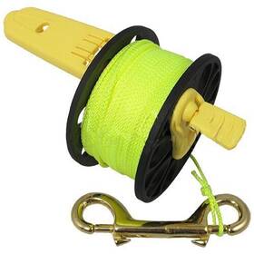 Scuba Choice 608939470231 Diving Compact Finger Spool With Yellow Plastic Handle 167ft Line