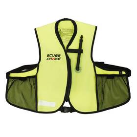 B01d9810ki Scuba Choice Youth Kids Snorkel Vest - Neon Yellow Oral Inflatable Jacket Mesh