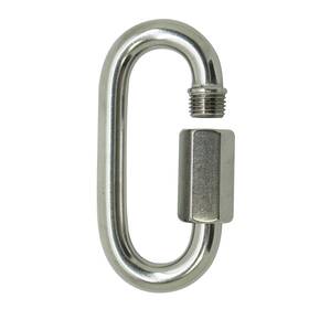 Scmc-123 Scuba Choice 10.5cm Ss Oval Quick Link Carabiner With Screw 14.5mm Opening