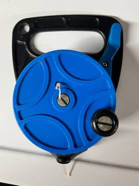Dr-150 Scubamax 641657083486 Scuba Max 150 Foot Dive Reel Blue With Thumb Stopper