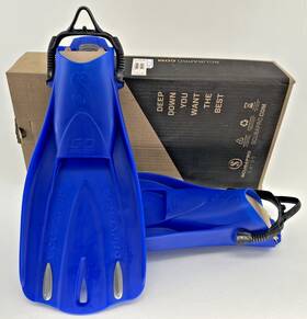 25.764.200 Scubapro Go Sport Open Heel Dive Fins Size Small Blue Boot Fit Fin