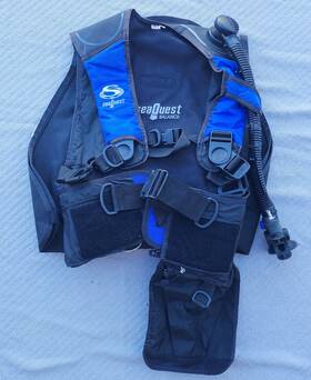 338123 Sea Quest 001174 Seaquest Balance Scuba Dive Buoyancy Vest M/l Men S Large Diving Gear