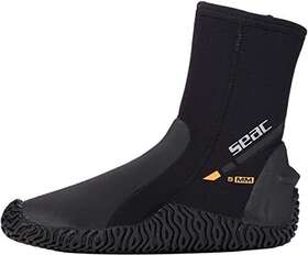 P.67902 Seac P.67902/xs Qe Basic Hd 5mm Neoprene Scuba Boots With Side Zipper Xs 4 - 5 Black