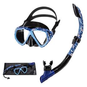 Seavenger B093qkw2fk Hanalei Snorkel And Anti-fog Mask Set Dark Floral