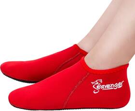 Sv-b800-red-s Seavenger Zephyr 3mm Neoprene Socks Wetsuit Booties For Scuba Diving