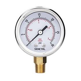 Y.5tdl04.0 Senctrl 0-30 Psi Low Pressure Gauge 2 Inch Dial Size 1/4 Npt 0-30psi Lower Mount
