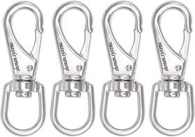 Ssbs-009 Shonan.systems Stainless Steel Flag Clips For Flagpole Rope- 4 Pack 3.5 Inch Silver