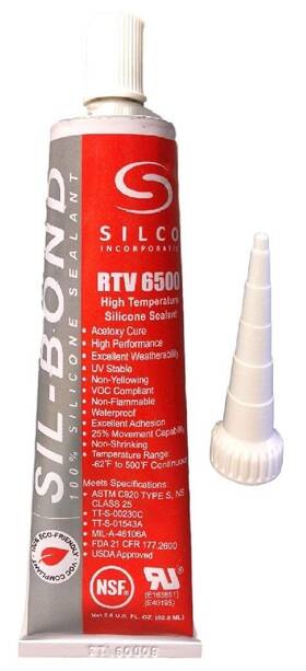 027805 Silco Incorporated Sil-bond Rtv 6500 High Temperature Industrial Construction Grade Silicone -