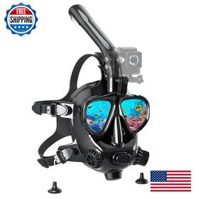 Smaco B0czdmvdy5 Full Face Snorkel Mask Adults Camera Mountscuba Diving Anti-fog