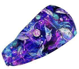 Sfa001hb Spacefish Army Scuba Headband Cosmic Whale Eco-friendly