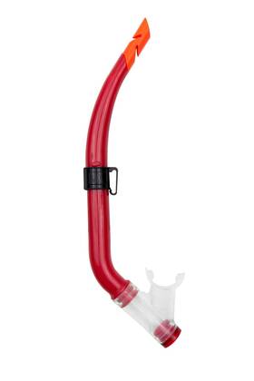 35842332 Swimline Porpoise Composite Jr. Dry Top Silicone Snorkel With Purge Valve - 14 Inch Red
