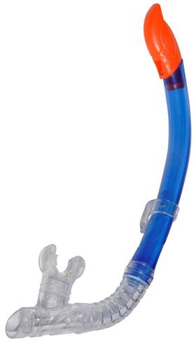 35842333 Swimline Dry Top Silicone Snorkel With Purge Valve 17 Inch - Blue And Orange