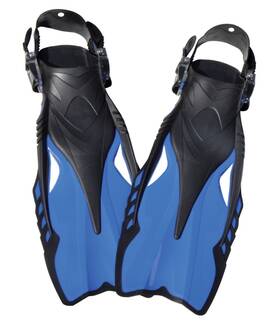 35842336 Swimline Adjustable Heel Strap Swimming Fins - Size 9-12 Blue And Black