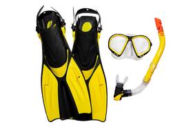35842355 Swimline Youth/adult Thermotech Snorkeling Set With Mesh Bag - Fin Size 9-11