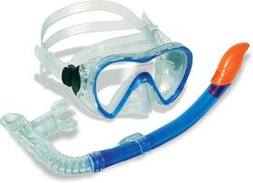 35842360 Swimline Adult Mask And Dry Top Snorkel With Purge Valve Silicone Scuba Set - 16 Inch