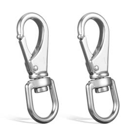 Qifjdbj2 Teaaha 644320 1 2 Pack Swivel Snap Hooks 3.42 Inch Flag Pole Clips Diving Spring Stainless